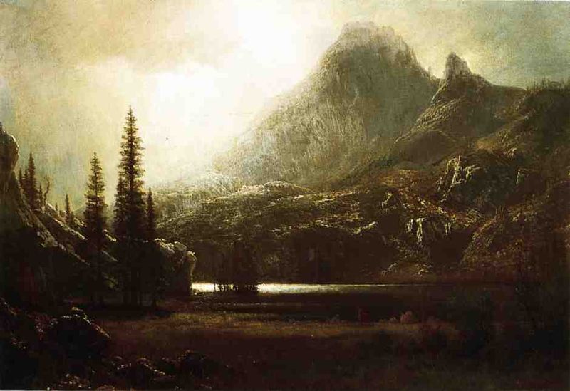 Albert Bierstadt By_a_Mountain_Lake